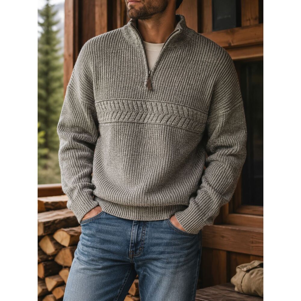 Vintage Columbia Sportswear Quarter Zip Sweater Men's XL Grandpa Core